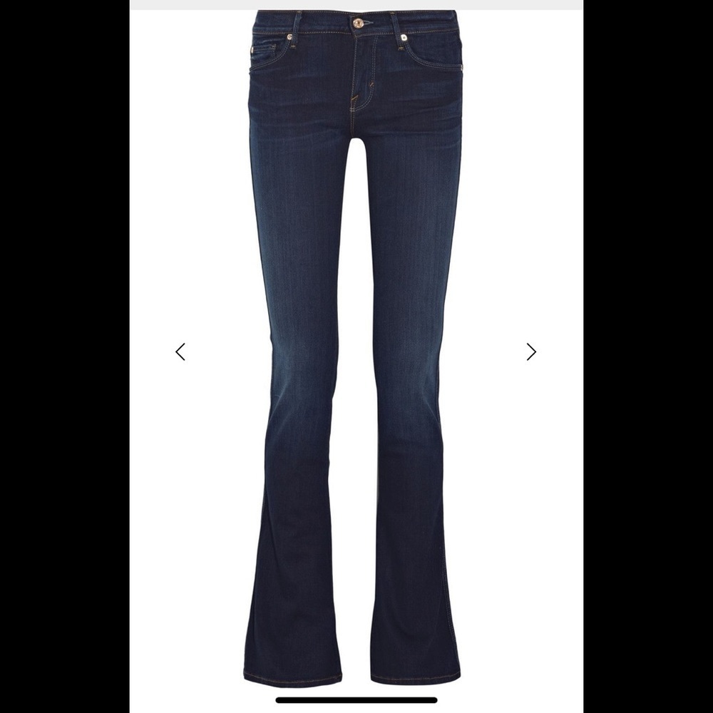 - 7FAM Kaylie Deep Blue Low-rise Flared Leg Jeans Y2K